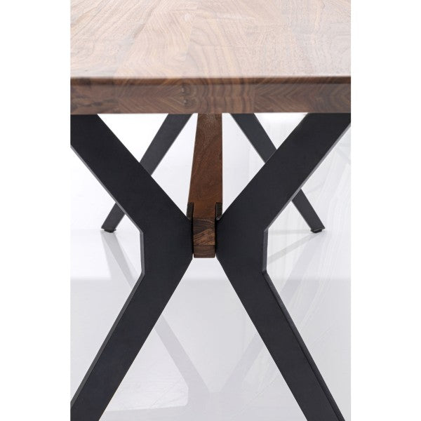 Table en bois massif noyer, 180 x 90 cm, par Kare