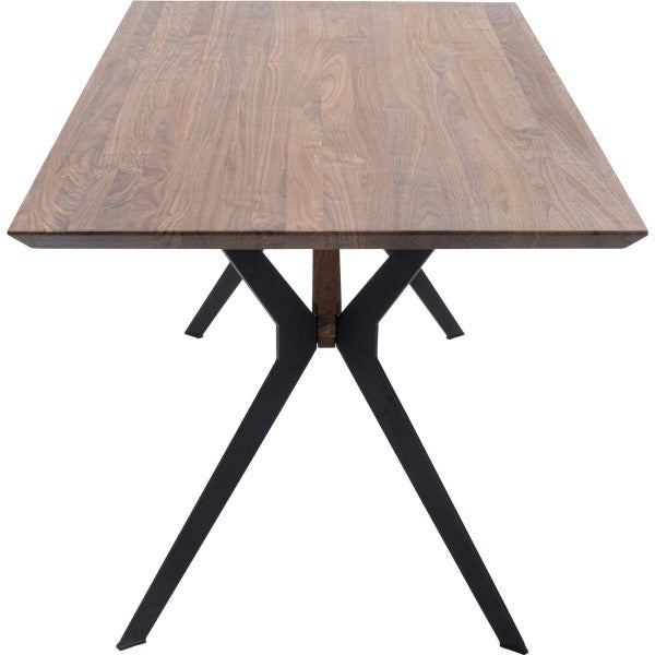 Table en bois massif noyer, 180 x 90 cm, par Kare