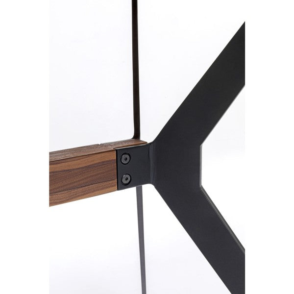 Table en bois massif noyer, 180 x 90 cm, par Kare