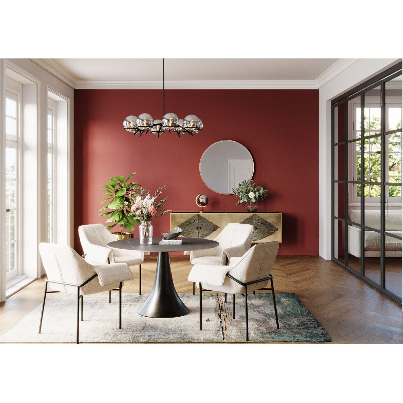 Table ronde en céramique de Kare