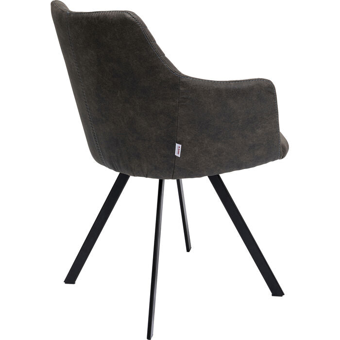 Fauteuil pivotant anthracite de Kare