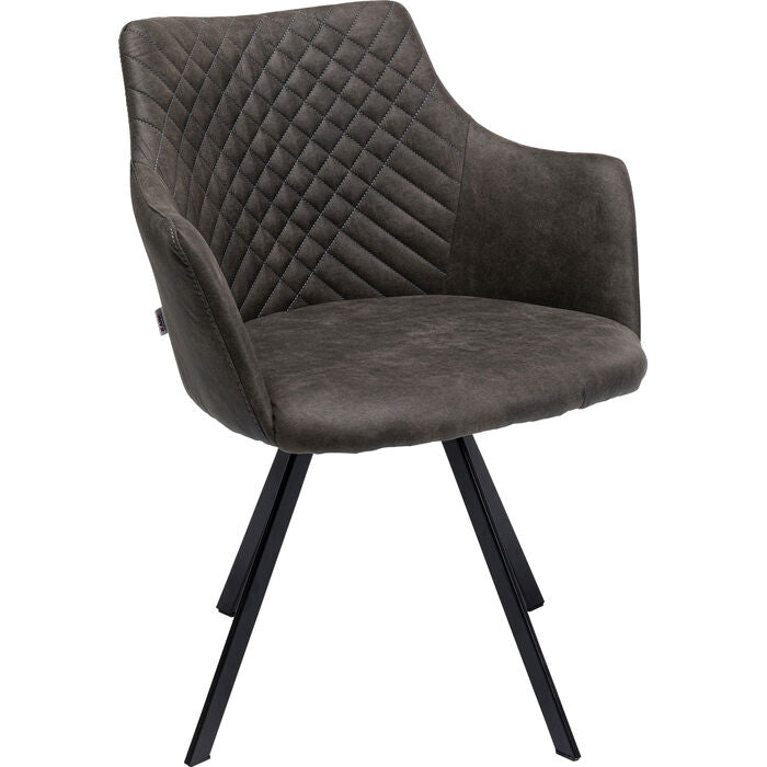 Fauteuil pivotant anthracite de Kare