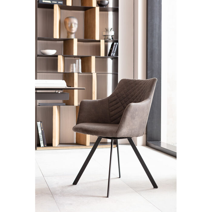 Fauteuil pivotant anthracite de Kare