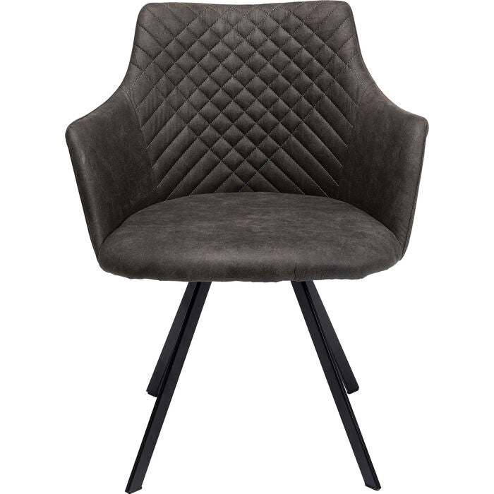 Fauteuil pivotant anthracite de Kare