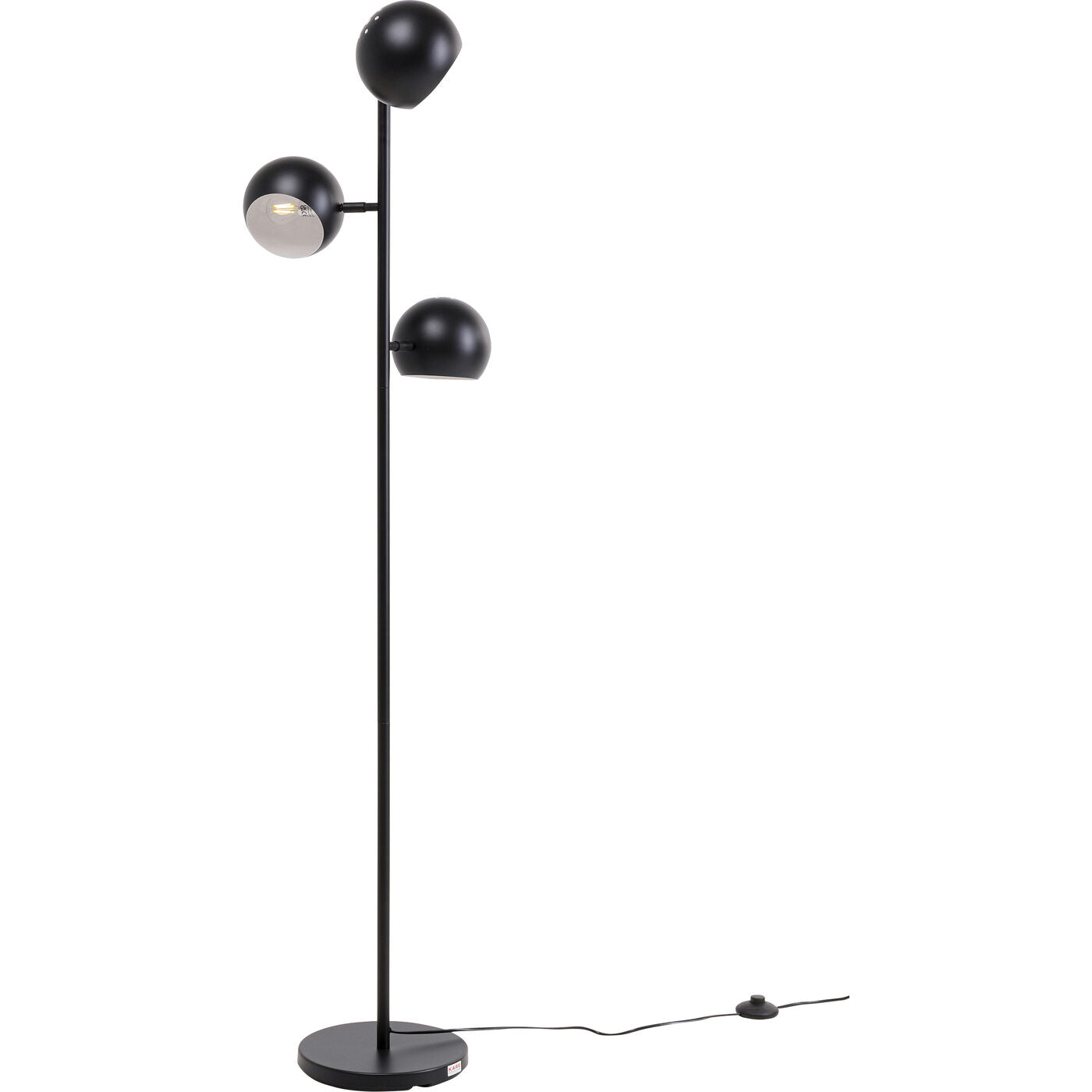 Lampadaire Calotta, noir, lot de 3, 151 cm, KARE
