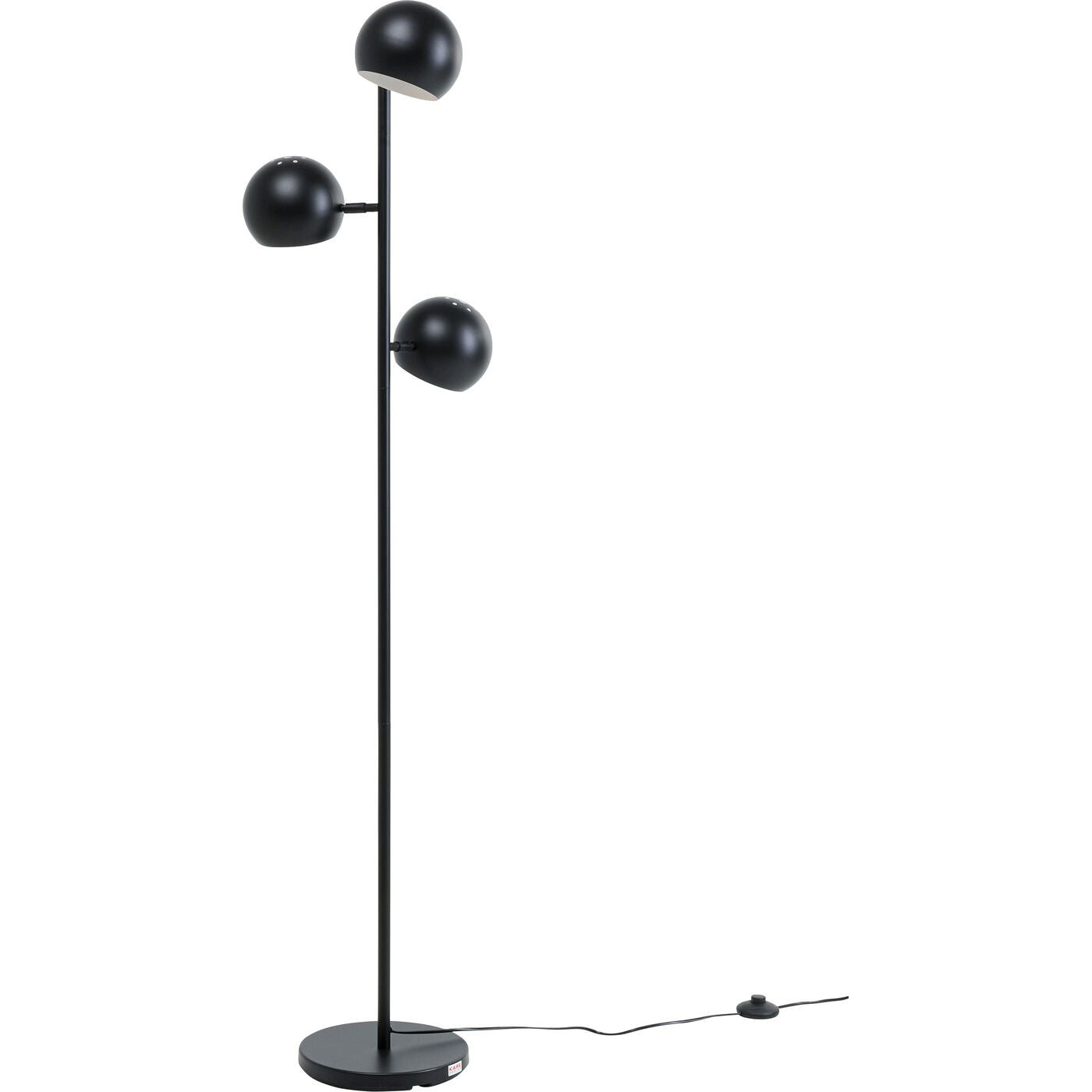 Lampadaire Calotta, noir, lot de 3, 151 cm, KARE