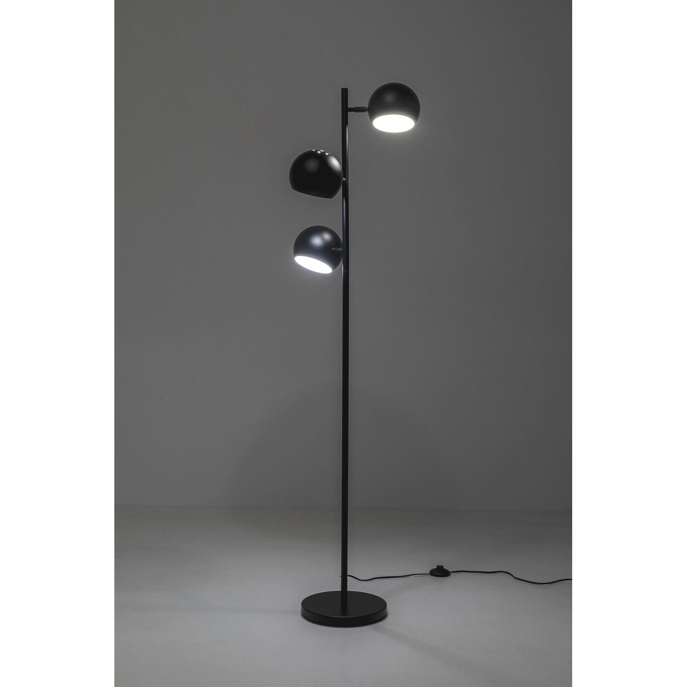 Lampadaire Calotta, noir, lot de 3, 151 cm, KARE