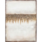 Abstraktes Gemälde mit Goldakzenten auf hellem Hintergrund, 55x75cm, KARE Design