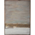 Abstraktes Gemälde "Horizon" mit Grau- und Goldtönen, 55x75cm von KARE Design