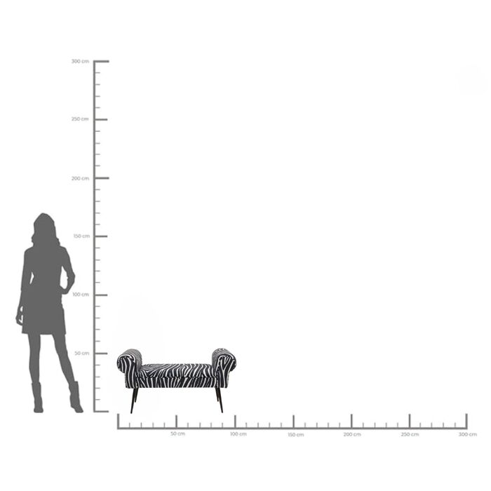 Banc à imprimé zèbre de Kare
