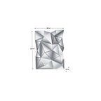 KARE Spiegel Prisma 120x80cm – Wandspiegel mit 3D-Diamantoptik in Silber, Tiefe 10cm