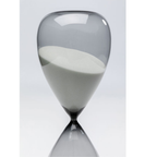 KARE Sanduhr Timer Schwarz mit weißem Sand – elegante Dekoration aus getöntem Glas