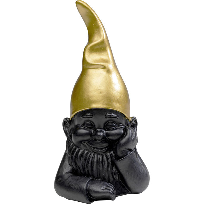 Figurine décorative de gnome, 21 cm, noire, KARE