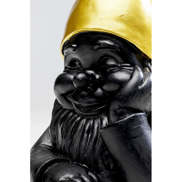 Figurine décorative de gnome, 21 cm, noire, KARE
