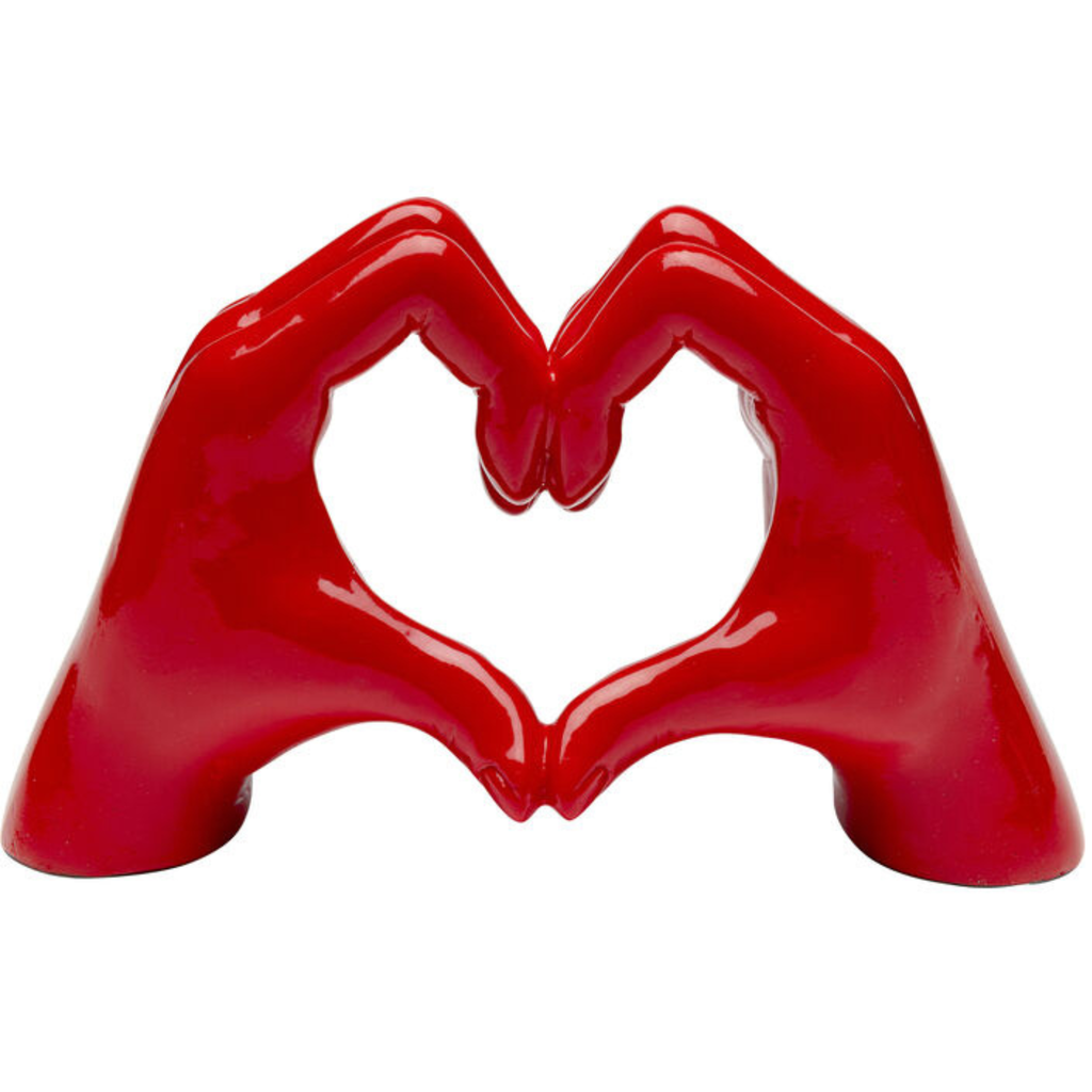 Objet décoratif Mains en forme de cœur Rouge 12 cm