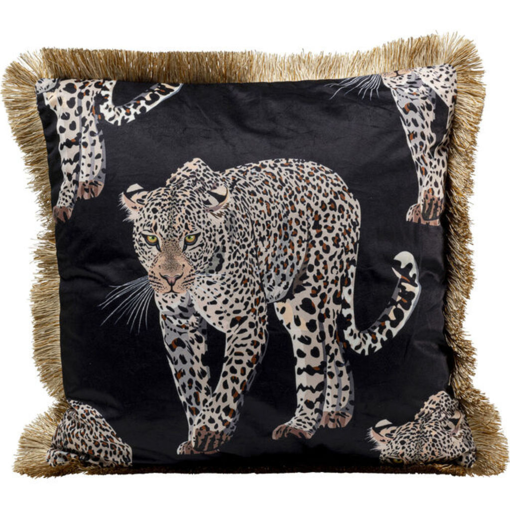 Coussin imprimé léopard 45x45cm
