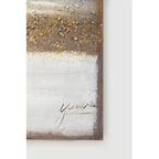 Abstraktes Gemälde "Horizon" von KARE mit Gold- und Silbertönen, 120x90 cm, mit Signatur