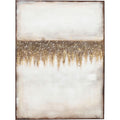 Abstraktes Gemälde "Fields" von KARE, 120x90cm, in Beige-Braun-Gold mit glitzernden Akzenten