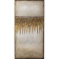 KARE Bild Abstract Fields 200x100 cm – abstraktes Gemälde in Gold, Beige und Braun mit strukturierter Textur