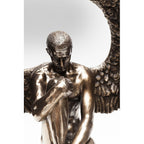 Bronzefarbene Engel-Figur sitzend mit Flügeln, dekorative Skulptur "Sad Angel" von KARE Design