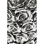 Kare Vase Rose Multi Small – glänzende Keramikvase mit silbernem Rosenrelief-Design, dekoratives Wohnaccessoire
