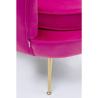 Kare Water Lily Sessel in Pink mit goldenen Beinen – eleganter Samtsessel in leuchtendem Pink