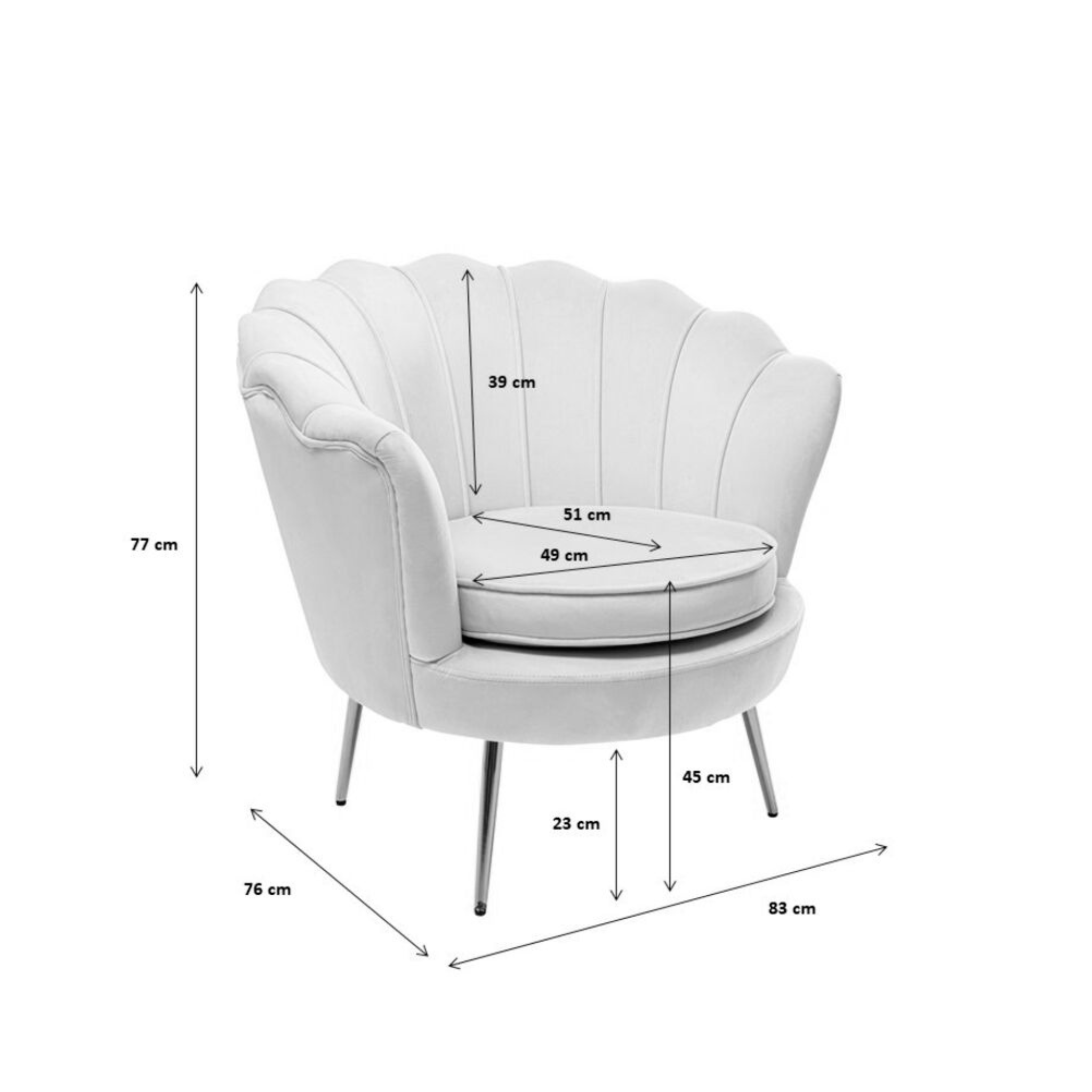 Fauteuil Nénuphar Or Rose