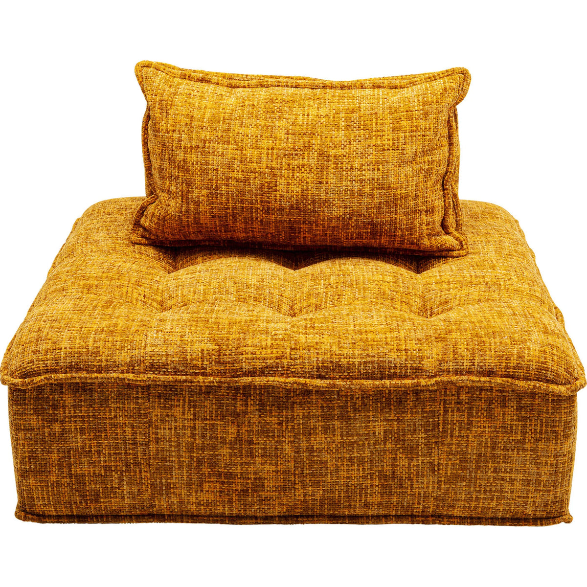 Portofino Sofa Element von Kare - Modulares Sitzelement in Gelb mit Kissen für flexible Wohnzimmergestaltung