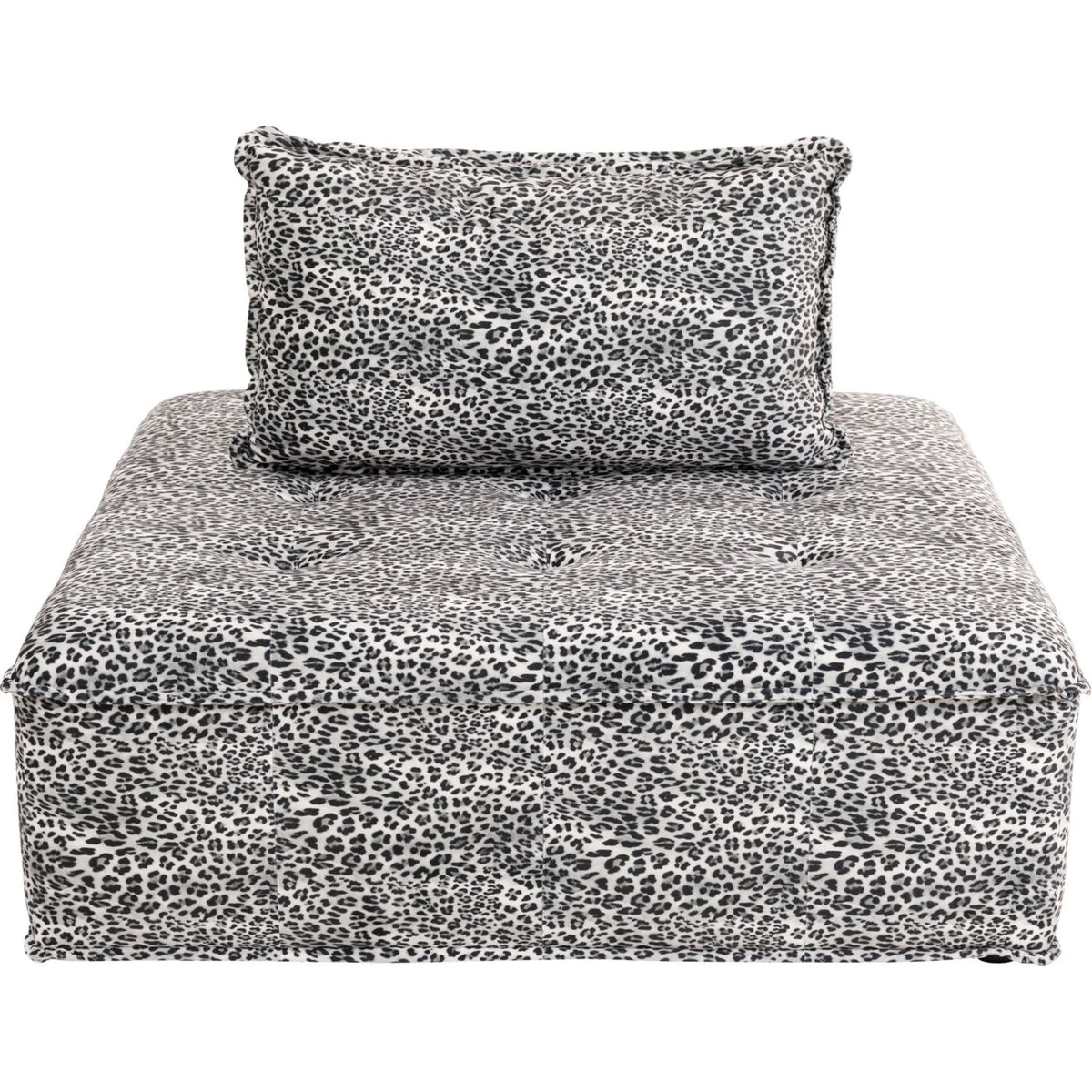 Kare Sofa Element Portofino Leopard - Modulares Sitzelement mit Leopardenmuster grau-schwarz