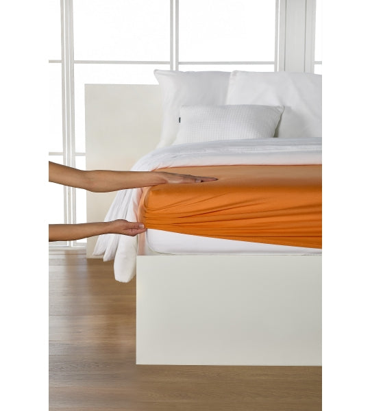 Drap-housse, jersey fin de qualité supérieure/élasthanne 90-100 x 200 cm