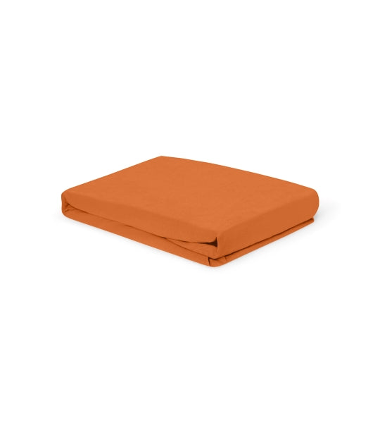 Drap-housse, jersey fin premium/élasthanne Lycra 120x200 mandarine