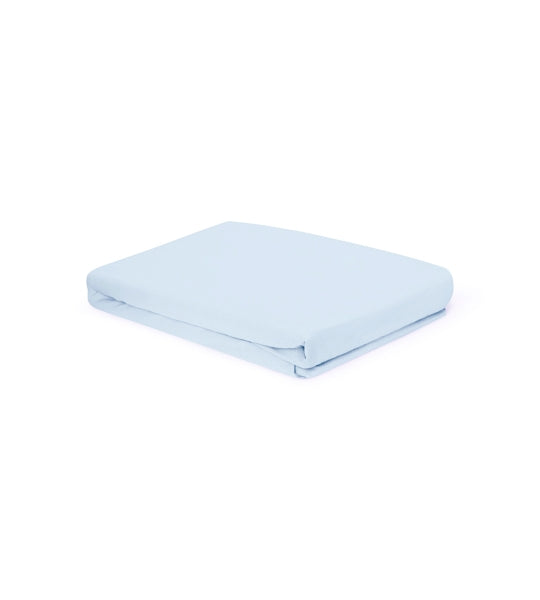 Drap-housse, jersey fin de qualité supérieure/élasthanne 120x200 bleu clair