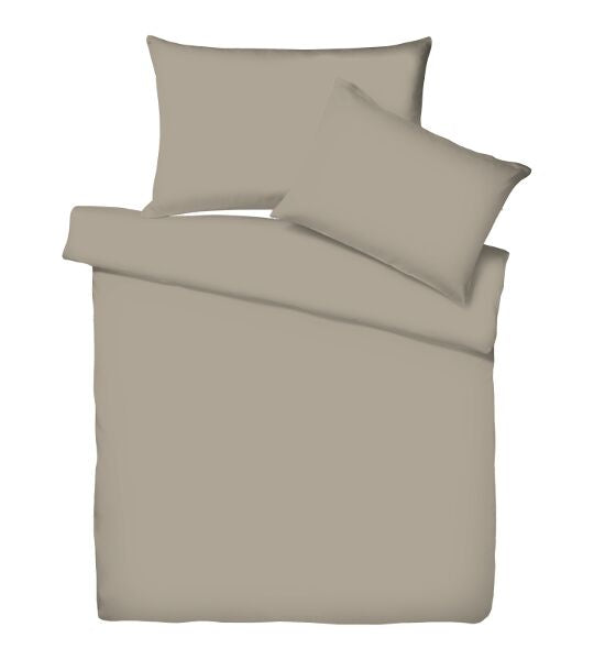 Parure de lit 160x210/65x100, coton-lin, avec bordure passepoilée