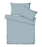 Kremer Bettwäsche-Set in Jade-Blau, einfarbig, mit Bettdeckenbezug und zwei Kissenbezügen