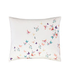 Kremers Bettwäsche-Set „Butterflies" – weißer Kissenbezug mit bunten Schmetterlingen in Rosa, Blau und Lila