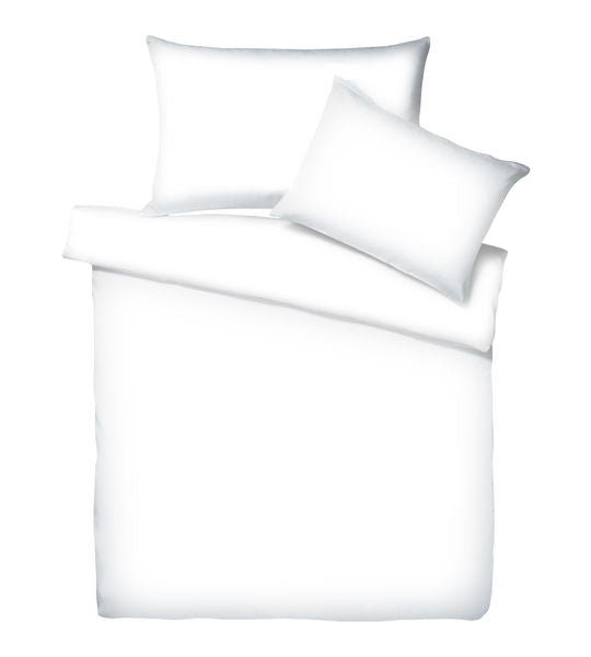 Taie d'oreiller en satin blanc uni, 65 x 100 cm