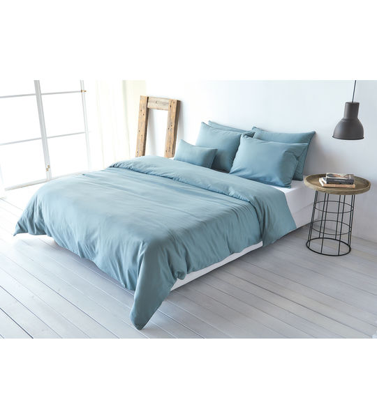 Taie d'oreiller 50 x 70 cm, mélange coton-lin, avec bordure passepoilée