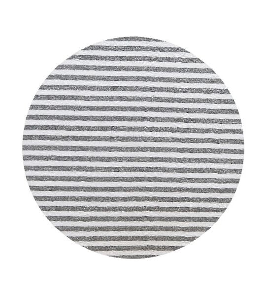 Housse de couette en jersey chiné à rayures platine 160x210cm