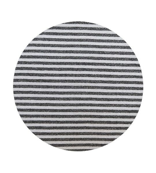 Housse de coussin en jersey chiné à rayures anthracite 65x100cm