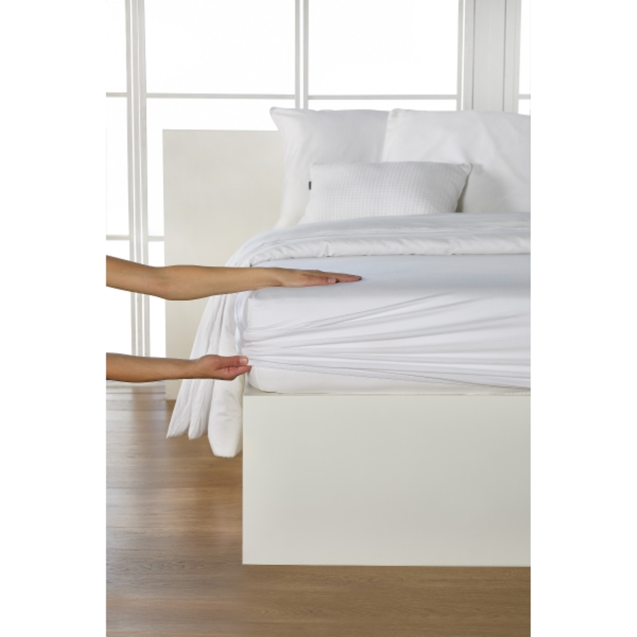 Drap-housse pour sommier tapissier 180-200 x 200 cm, blanc
