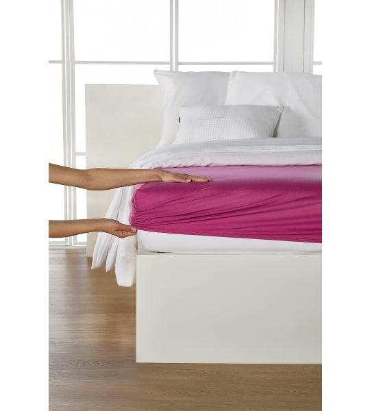 Drap-housse, jersey fin de qualité supérieure/élasthanne 120x200 lilas