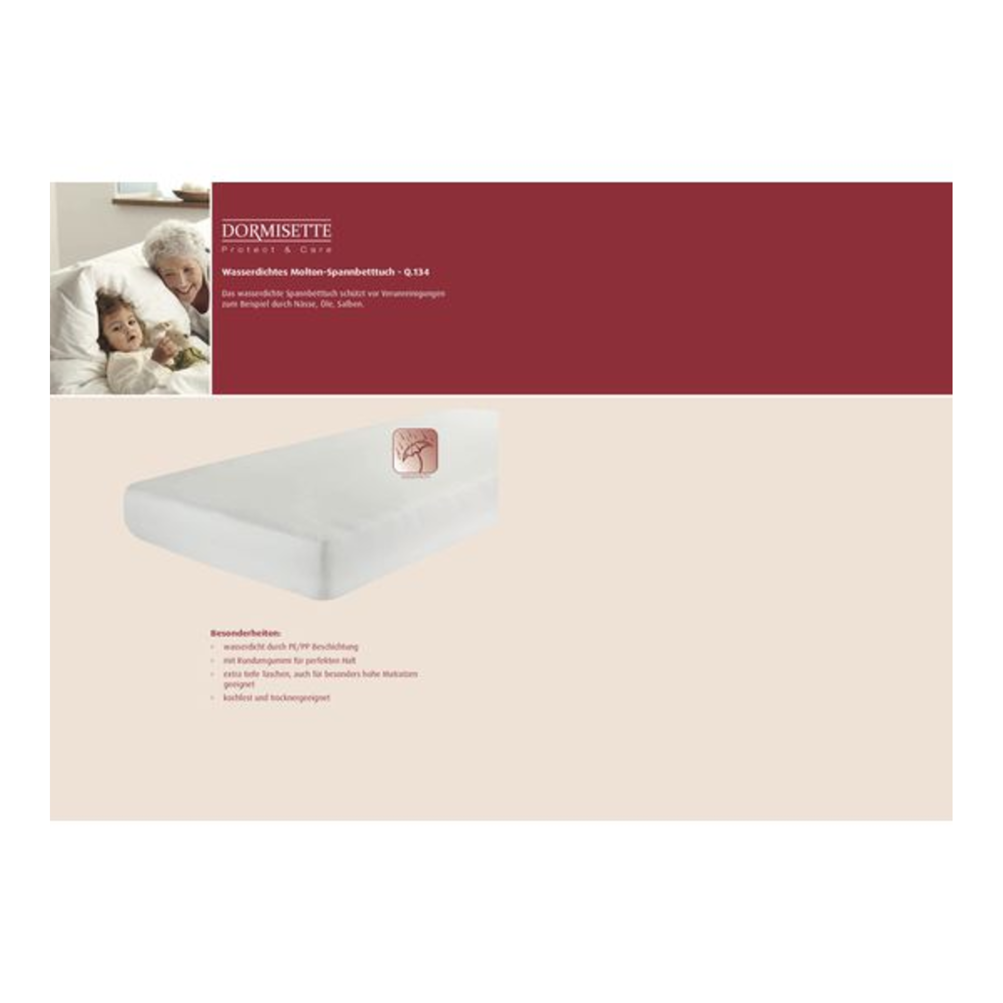 Fixmolton Standard imperméable blanc 90x200 cm