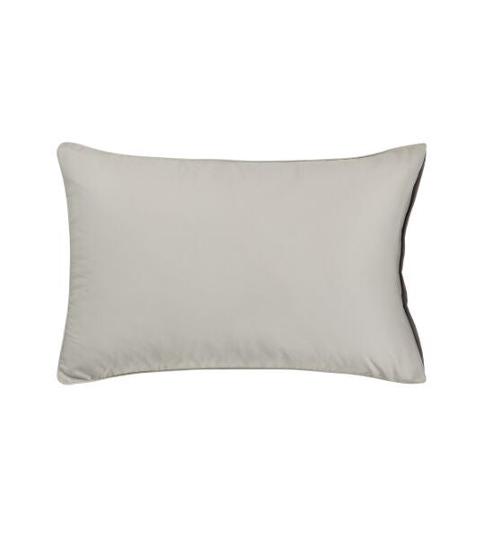 Ensemble de lit double face Satin Uni 160x210/65x100 argent/ardoise