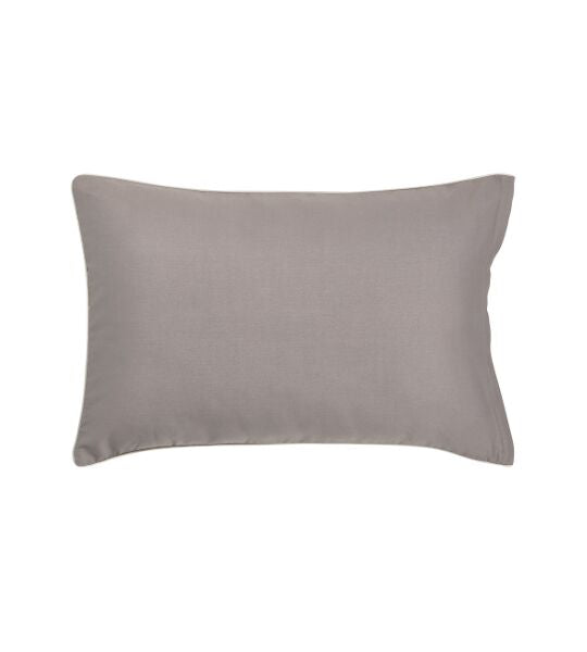 Ensemble de lit double face Satin Uni 160x210/65x100 argent/ardoise