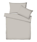 Kissenbezug Natur Beige – einfarbige Bettwäsche-Garnitur mit Duvet- und Kissenbezug in hellem Sandton