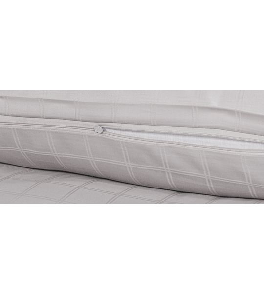 Taie d'oreiller damassée, taupe, 50x70