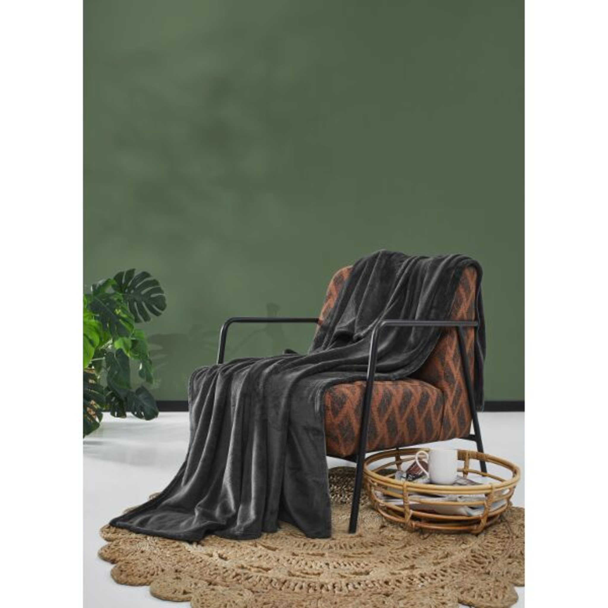 Couverture polaire corail 150x200 titane