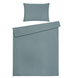 Bettwäsche-Set Damast Mint mit Bettdeckenbezug und Kissenbezug in gedämpftem Blaugrün
