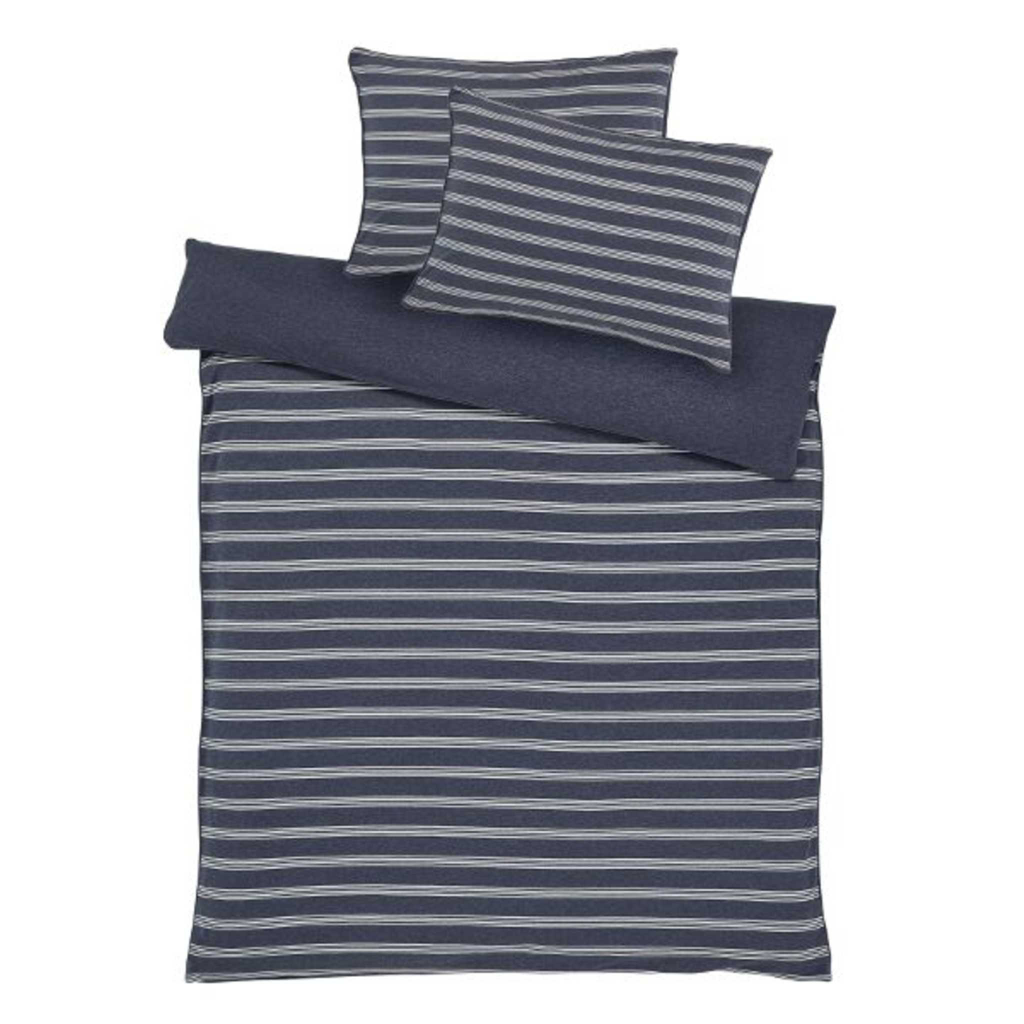 Housse de couette en jersey chiné double face 160x210cm