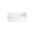 Weiße rechteckige Gratinform aus Porzellan, 18x18x5cm, glänzend, für Ofen und Backen geeignet